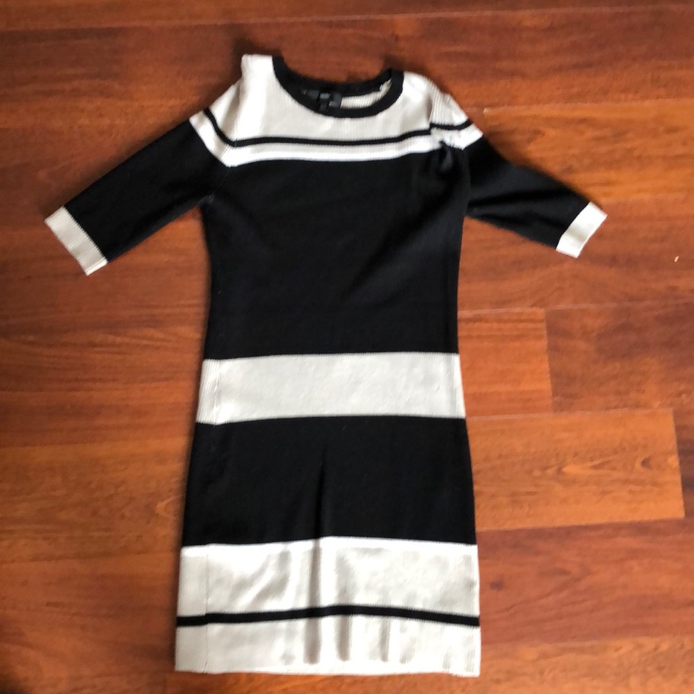 Black and cream dress